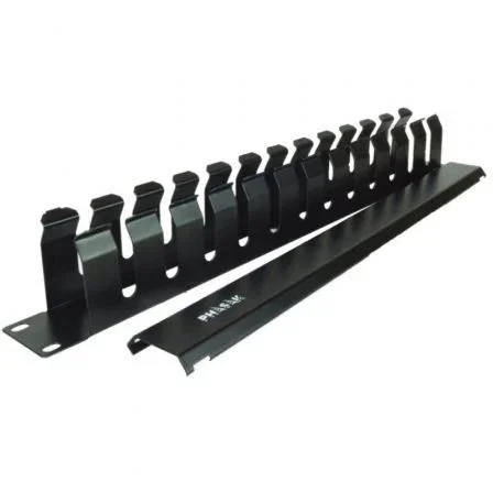 Phasak Panel guía cables con tapa para rack 19 pulg 1U PA 5095 negro